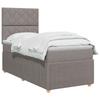 Box Spring Bed with Mattress and Headboard Taupe 80 X 200 Cm Fabric