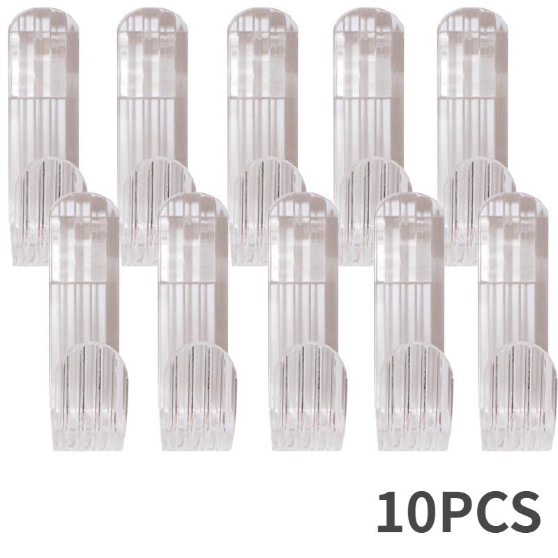 10/5 STÜCKE Transparente Acryl-klebehaken Kleiderhaken Küche Badezimmer Wand ohne Löcher Stark klebende Rackhaken Home Organizer