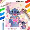 Stitch Holding Heart Gift Painting by Numbers Hand Filled Drawing Art Kit Home Decor