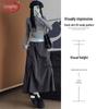 Women's High-Waist Drawstring A-Line Utility Skirt