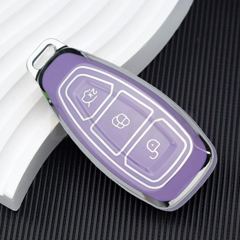 TPU Car Key Case For Ford Puma Grand C Max Focus Mondeo Kuga Fiesta Ecosport Transit Kuga TPU Remote Key Case