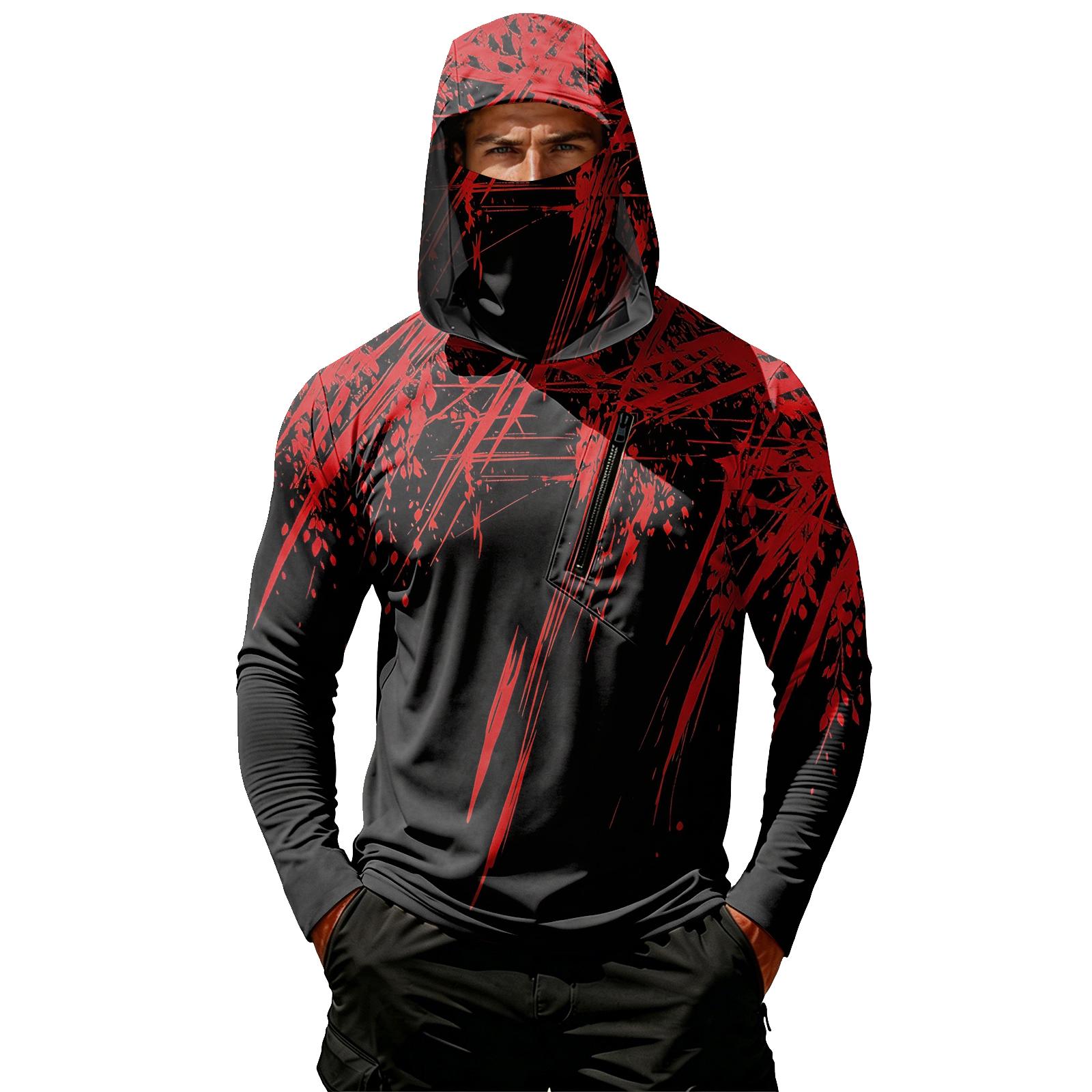 Men s Casual Hooded Long Sleeve Sunscreen Top L 1770₽