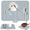 Silicone Drain Pad Drying Mat Pot Dish Drain Mat For Kitchen Tableware Non-slip Mats Anti-scald Coaster Kitchen Counter Utensils