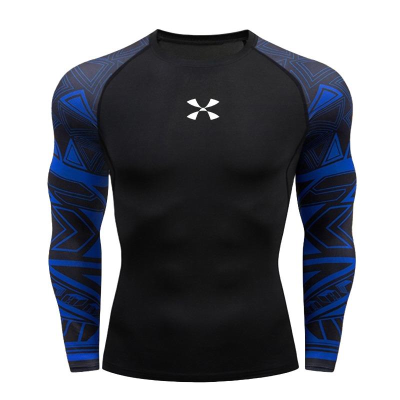 Men's Compression Gym Wear Swim T Shirt Wholesale Men Gym Wear Slim Fit Rash Guard Compression T Shirt