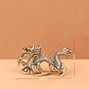 Brass Copper Handcrafted Set of Twelve Zodiac Animal Ornaments: Rat, Ox, Tiger, Rabbit, Dragon, Snake, Horse, Sheep, Monkey, Rooster, Dog, Pig.