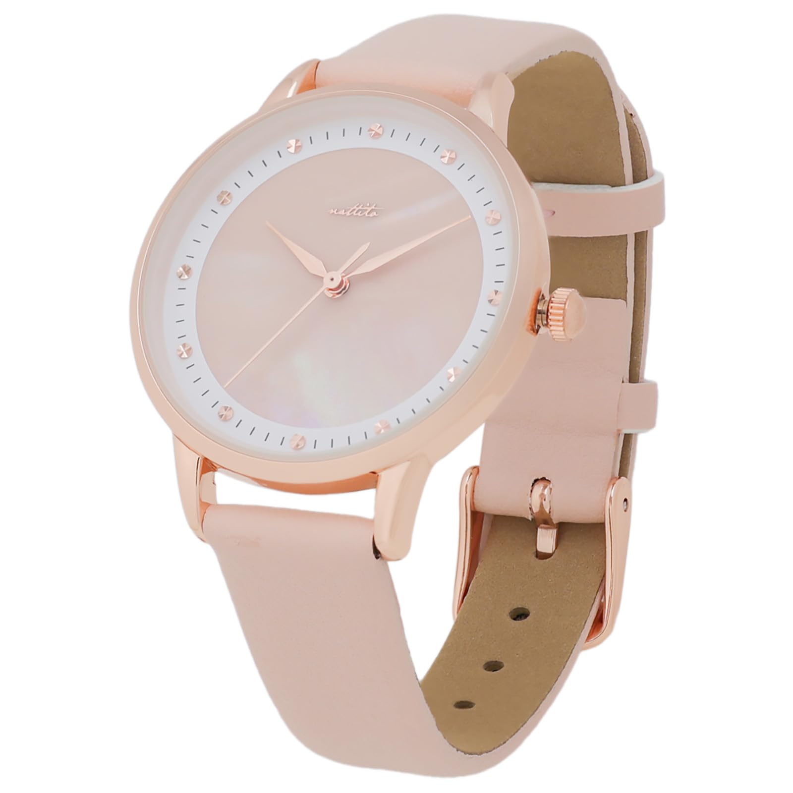 

Fieldwork Women s Analog Watch with Leather Strap, Pink, ST287-2