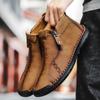 Men'S Hand-Stitched Outdoor Casual Leather High-Top Thermal Martin Boots