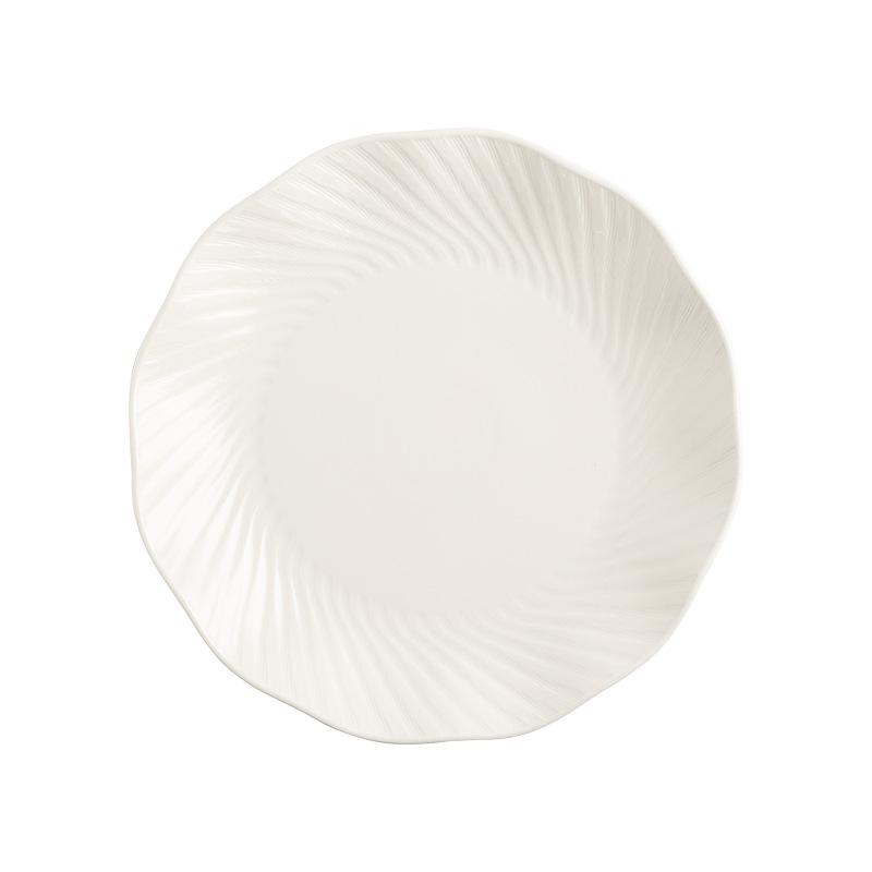 Pure White Hotel Vegetable Plate, High-End Western Food Plate, Household Rice Plate, Restaurant Steak Plate, New Salad Plate