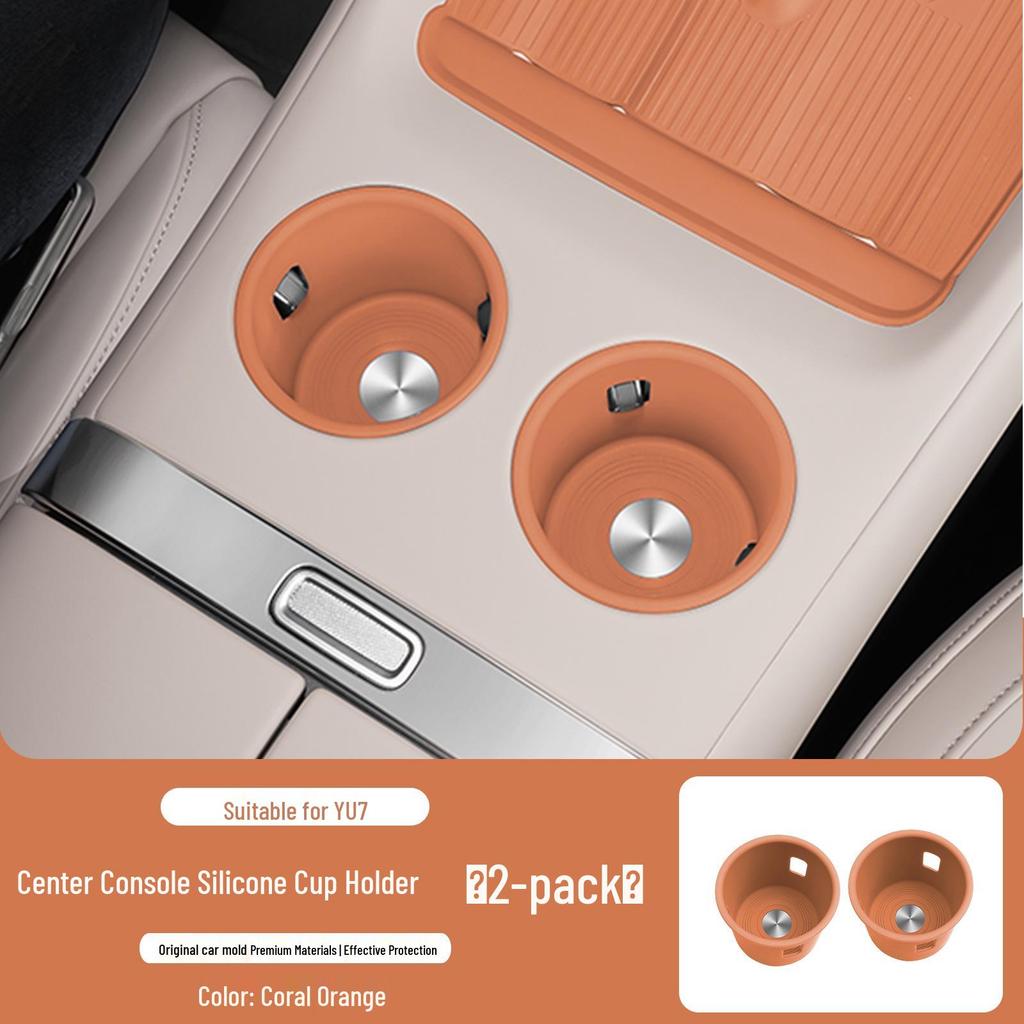 Silicone Cup Holder Cover for Xiaomi YU7 Center Console