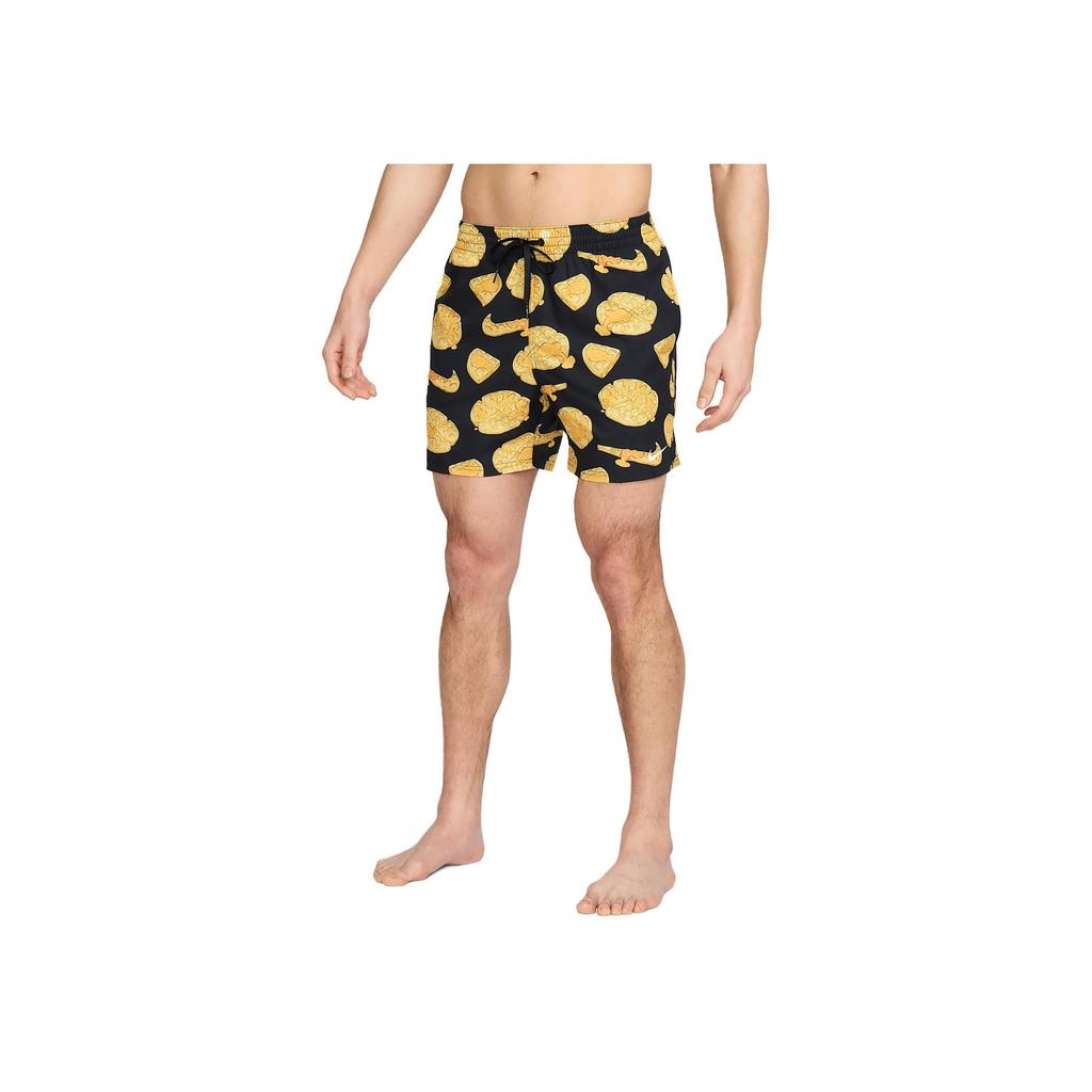 Nike Pantaloncini da Bagno Comodi Morbidi Delicati sulla Pelle Semplici Casual da Spiaggia Uomo Pantaloncini Nero Giallo HV7062-010
