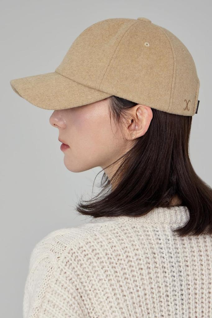VA Curved Logo Wool Blend Cap Beige 5-Panel