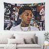 1Pc Youngboy Rapper Collage Tapestry, Polyester 2D Flat Wall Hanging, Hip-Hop Fan Decor For Bedroom, Trendy Streetwear Vibe & Gi
