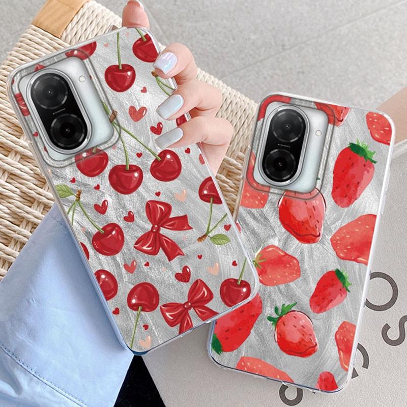 Summer Red Fruit Girls Case For Xiaomi Redmi 14C 13C 10 9A 9C Note 14 13 12 11 10S 9 8 Pro Plus A5 A4 A3 A2 A1 Fundas Cover