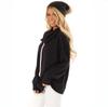 SCIONE Female Autumn New Casual Hooded Solid Color Warm Loose Pullover Pull Rope Hooded Sweater Tops