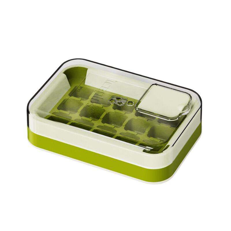 

Пластиковая форма для льда на 15 ячеек для летних напитков, многоразовая быстрозамораживающая форма для льда с крышкой, идеально подходит для коктейлей, охлаждения напитков, вечеринок зелёный