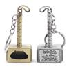 Thor's Hammer Metal Keychain Men Women Car Keychain Fandom Accessories