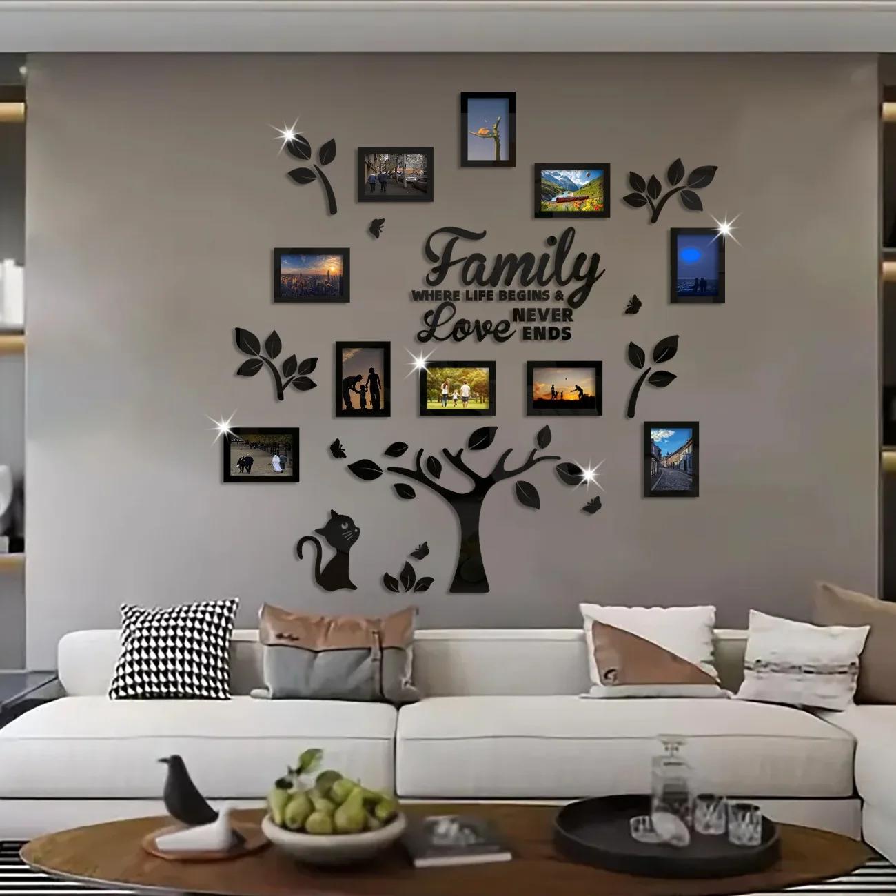 Jauns DIY ģimenes foto rāmja koka