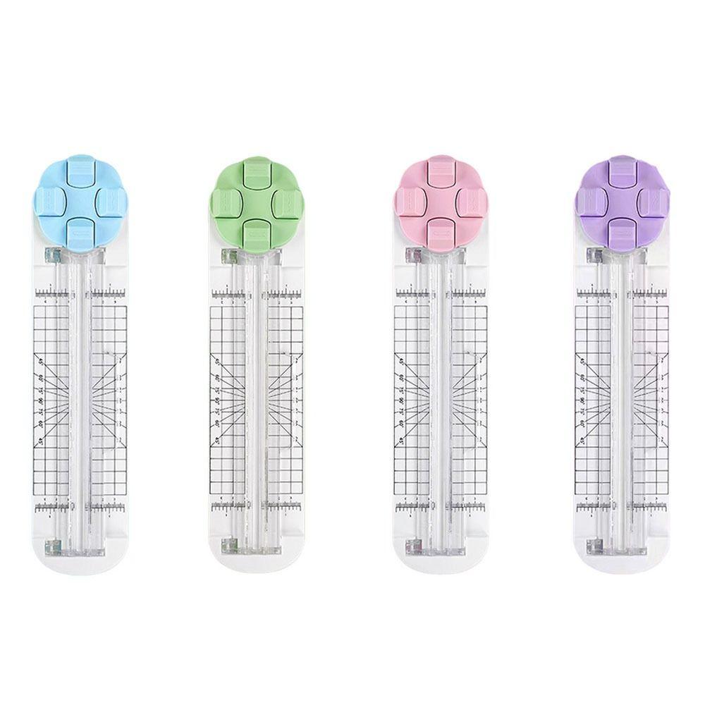 Tăietor de Hârtie 4-în-1 Mașină Rotativă de Tăiat Hârtie 360° Instrument de Tăiat Hârtie Articole pentru Școală și Birou