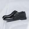 British Men'S Shoes Black Trend Casual Business Dress Leather Shoes With Suit Men'S Pointed Leather Shoes 66773-5-R