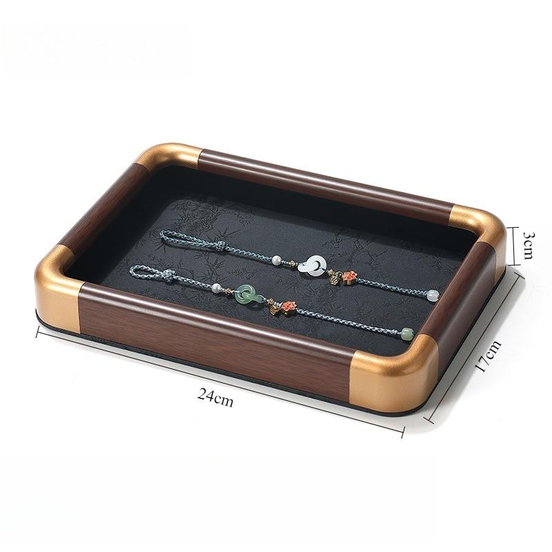 

Wooden Necklace Organizer Pallet Jewelers Counter Bracelets Watch Display Tray Household Earrings Ring Jewelry Storage Tray