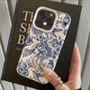 Blue Retro Floral Bird Pattern Phone Case For iPhone 17 16 Pro Max 15 14 Plus 13 12 11 Pro Max 16E 17 Air X XR XS Max Soft Cover