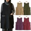 Polyester Long Vest Apron with Pockets Painting Apron New Pinafore Aprons  Kitchen Use