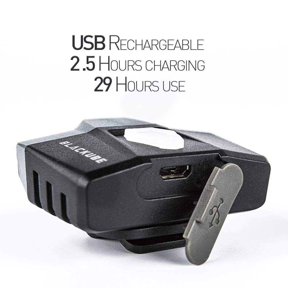 BLACKUBE Rechargeable Cap Light with Motion Bright Battery Fishing Qualified Invoices Available Clip-on Sensor, 29-Hour Life, Light,