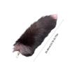 Gradient Foxes Furs Tail Pendant Keychain Keys Holder for Purse Bag Decoration