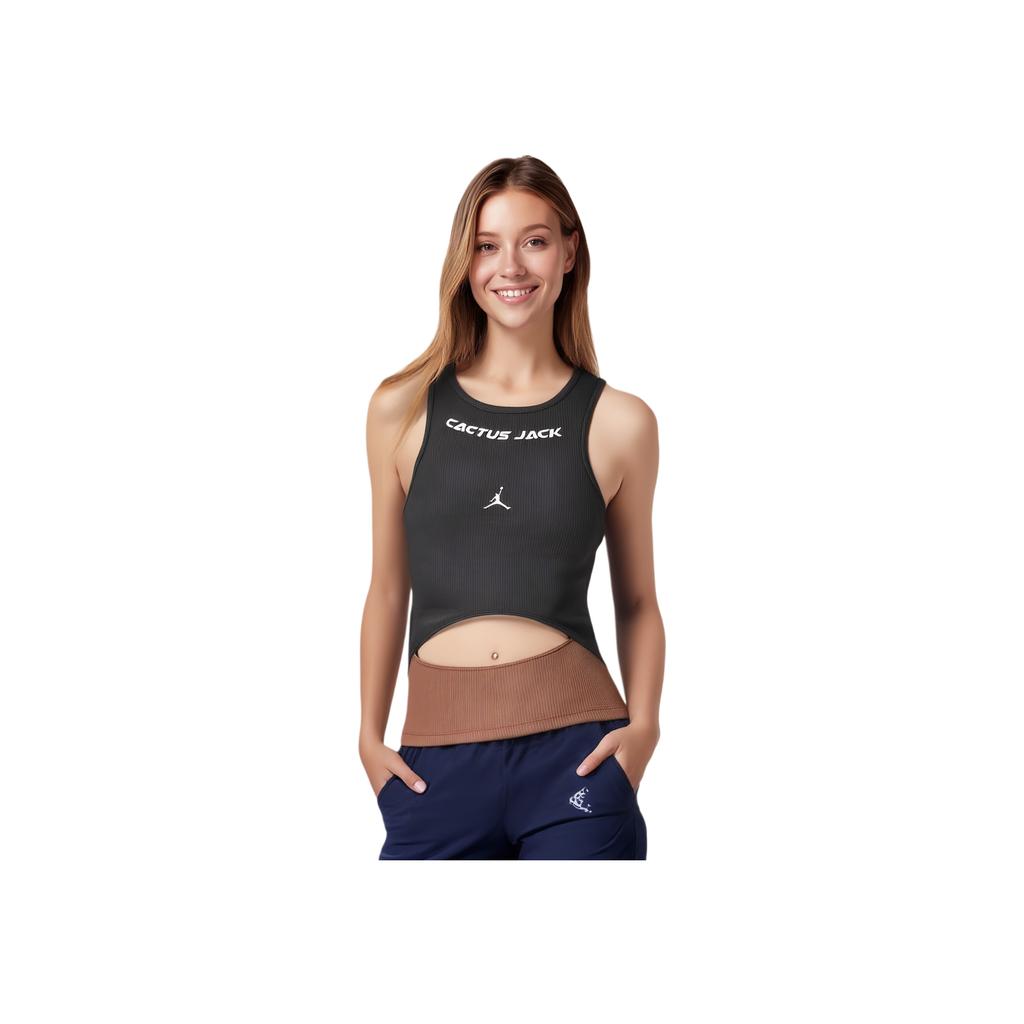 Jordan X Travis Scott Cactus Jack Damen-Tanktop (Asiatische Größen) Dunkelrauchgrau Damen Streetwear DX6173-070