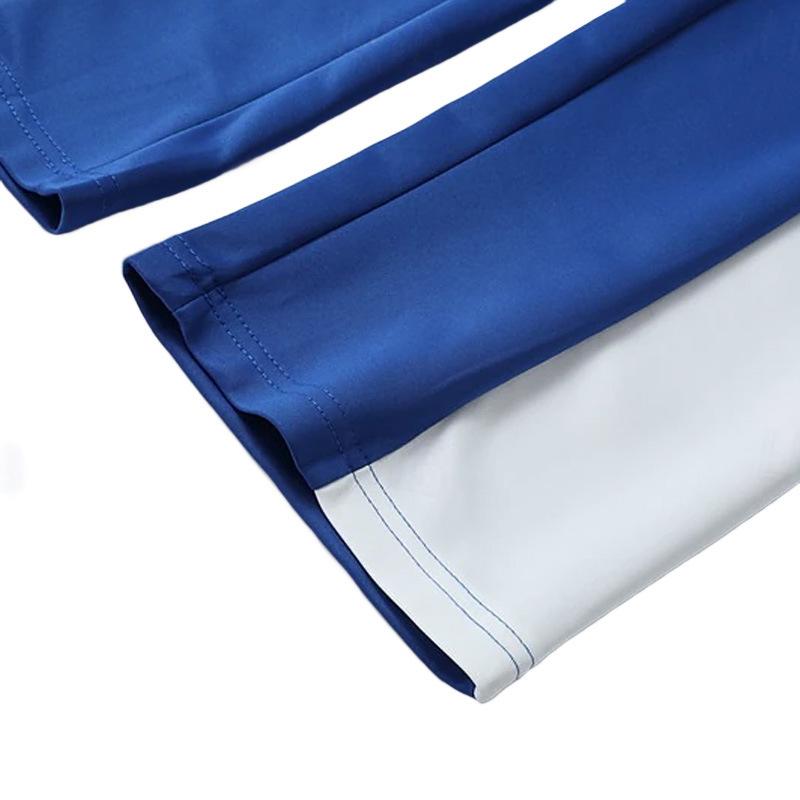 Men's Casual Sports Loose-Fit Drawstring Joggers with Quick-Dry Patchwork Colour-Blocking