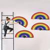Cooling Rainbow Handheld Fan Gradient Colorful Chinese Kung Fu Fan Folding Dance Fan  Carnival