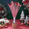 20 Pcs Christmas Candy Decorations Christmas Tree Sticks Bell Ornaments Home Party Decors Candy Cane Ornaments
