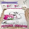 Custom Name Diddl Pattern Bedding Uilt Set Uilt Cover Pillowcase Home Decoration Birthday Gift (1*duvet Cover+2*pillowcase Without Core)