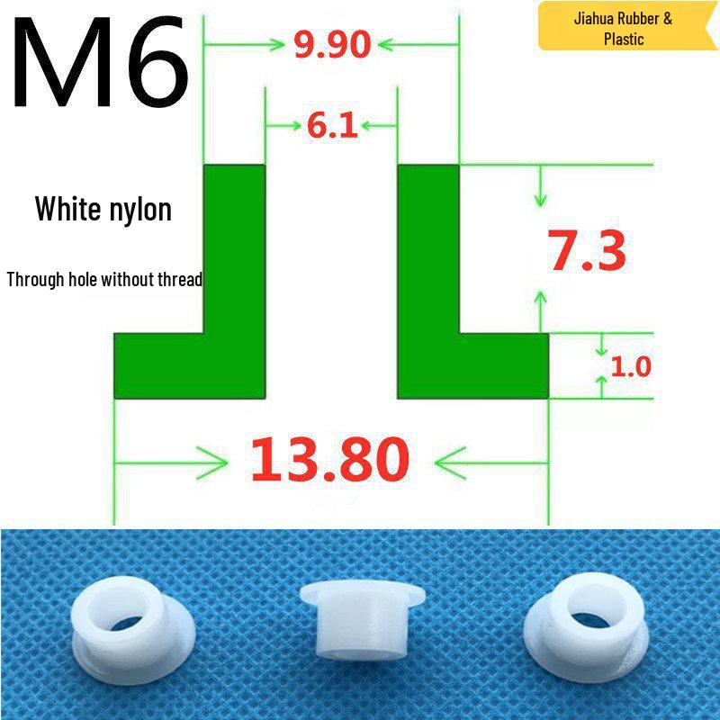 T-förmige Nylon-Dichtungsscheibe M3-M35 Gewinde Isolierabstandshalter
