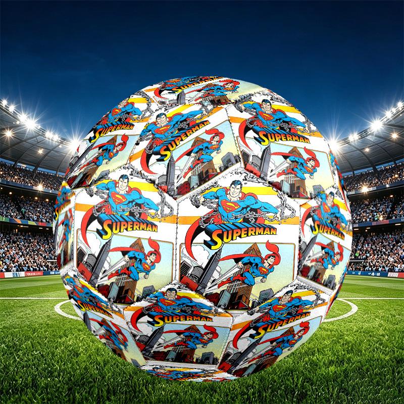 Superman Print Size 5 Soccer Ball, PU Wear Resistant Football for Match Training and Daily Practice, Birthday Gift for Soccer Fans