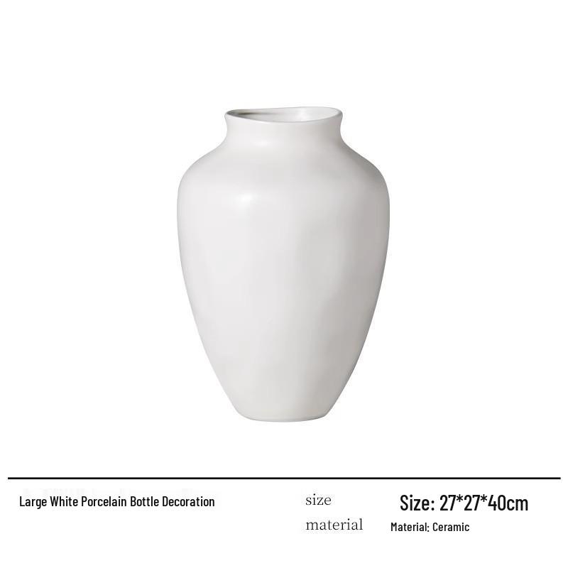 Mid-Century Wabi-Sabi Black & White Ceramic Hydroponic Vase - Matte Finish for Retro Flower Arrangements