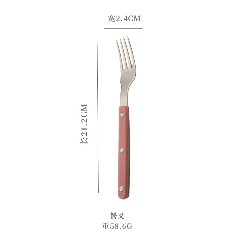 304 Edelstahl Western Restaurant Geschirrset Haushalt Klemgriff Messer Gabel Löffelgriff Marmor Buttermesser Dessertlöffel