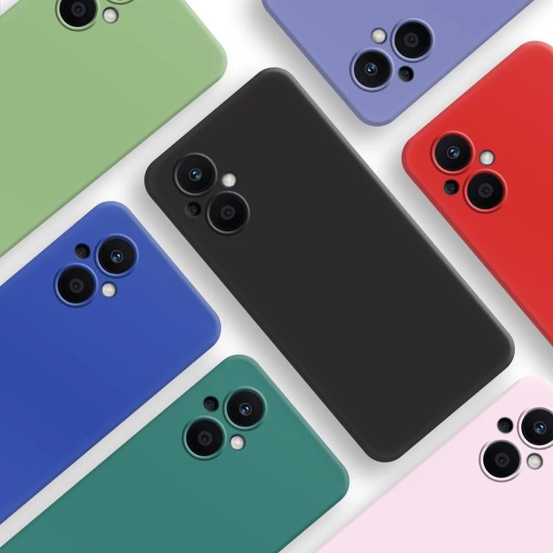 Custodia Originale in Silicone Liquido Morbido per OPPO Realme C25Y C21Y C11 9 8 7 6 Pro A74 A94 A53 A73 A52 A72 A92 A31 A96 4G 5G Cover Posteriore per Telefono