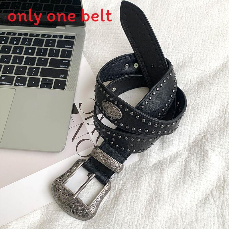 Punk Style Metal Belt With Rivets For Fashionable Women Summer Accessory