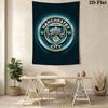 Historic MCFC WinsWall Hanging Printed Fabric Blanket Decorative Tapestries for Bedroom Living Room Home Decor