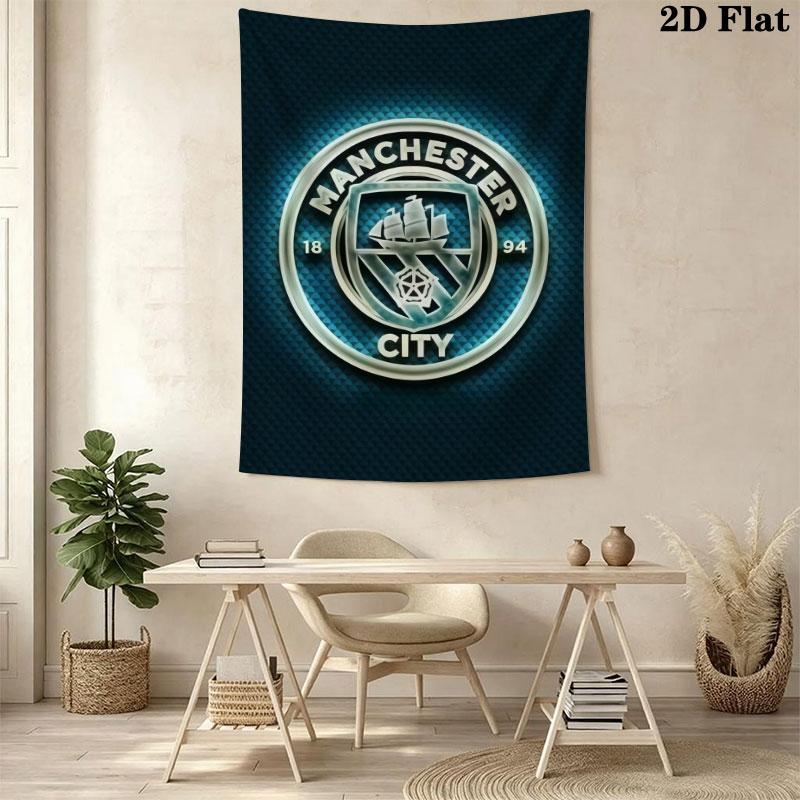 Historic MCFC WinsWall Hanging Printed Fabric Blanket Decorative Tapestries for Bedroom Living Room Home Decor