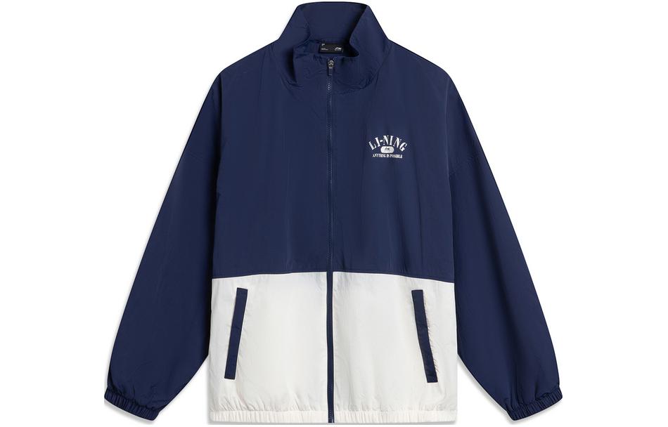 Li Ning Lotus Leaf Trench Coat Unisex Dark Ship Blue AFDU701-2 S