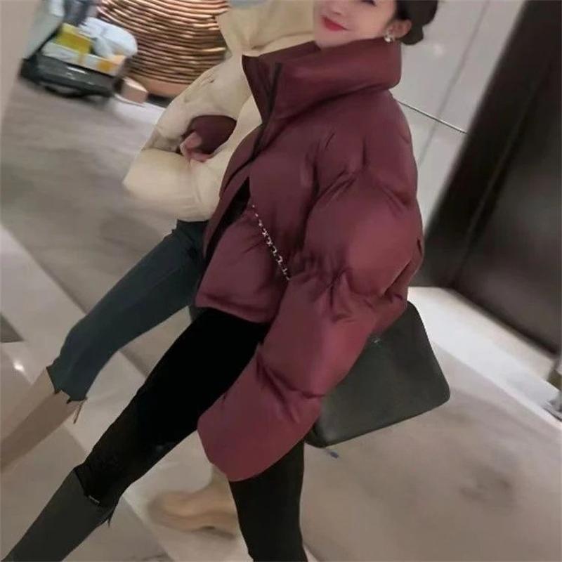 Parka Invernali da Donna Streetwear Spesso All-Match Giacca in Piuma da Donna Comodo Semplice Corto Caldo Cappotto