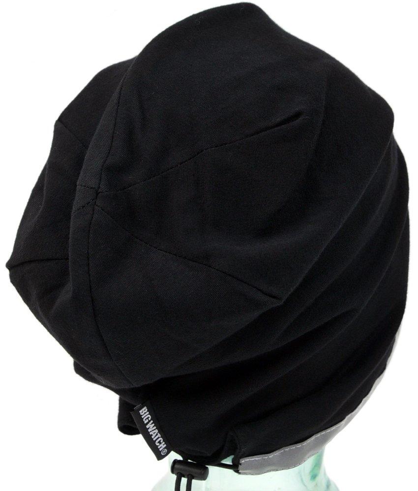 Big Watch Stretch Knit Cap with Reflective Sizes L and XL VN-01 Men's Detail, Black,