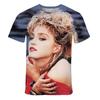 Summer Fashion Trend Personalized Singer Madonna 3D Printed Printed Printed Pattern Casual and Comfortable T-shirt