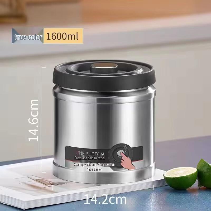 

TLXT 1600ML Wooden Vacuum Coffee Storage Can