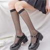 Spring and Summer Internet Celebrities with The Same Fishing Net Socks, Black Tube Socks, Small Mesh Black Silk Fishing Net Calf Socks, Sexy Wind