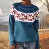 Damenmode-Pullover, Rundhalsausschnitt, lockerer Pullover, langärmliger Strickpullover