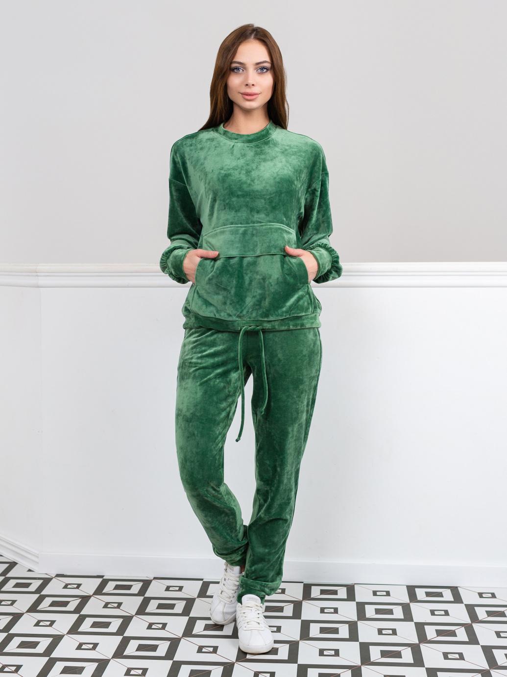 

Велюровий костюм Ітан Luzana L темно-оливковий колір