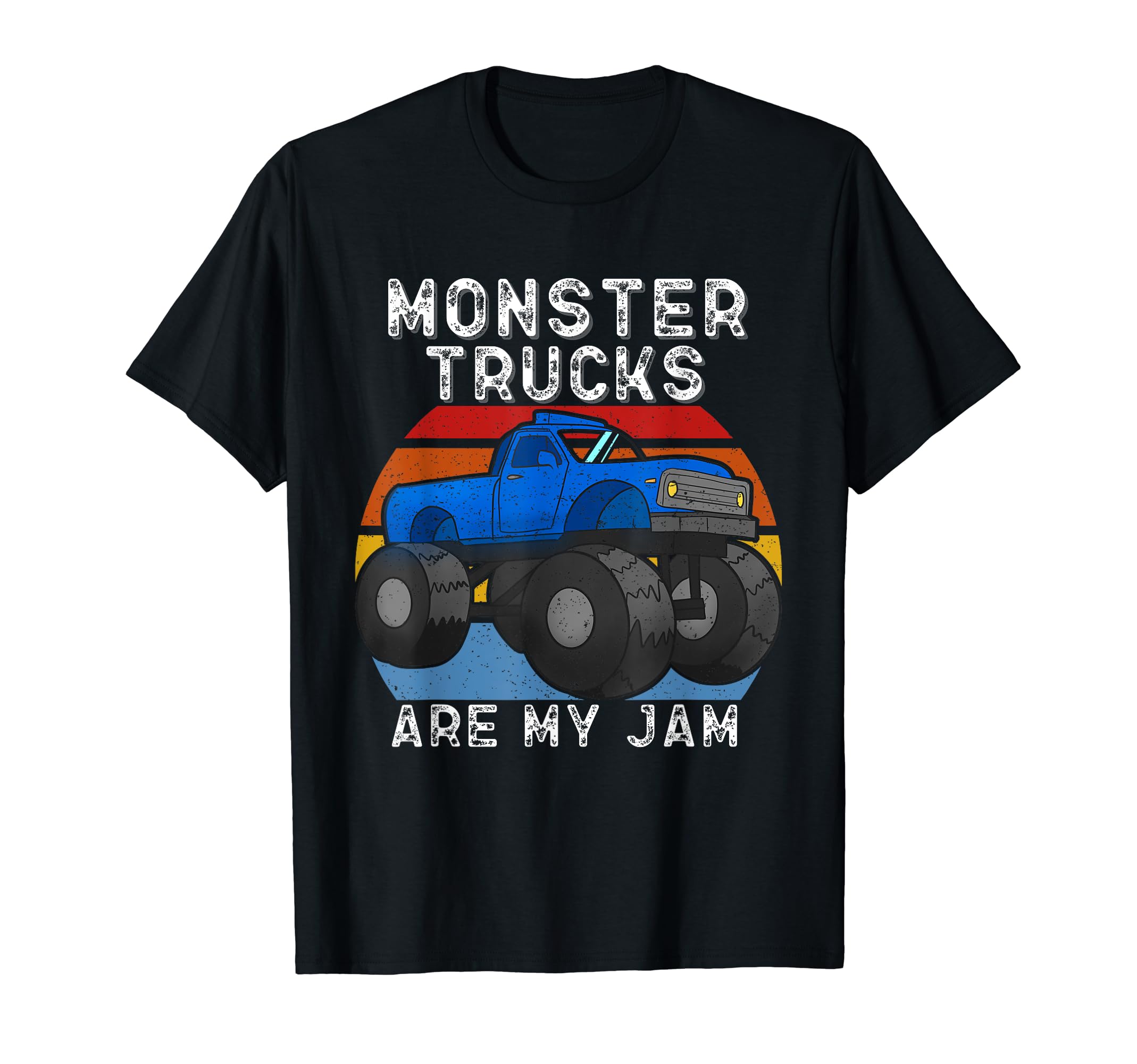 

Monster Truck Retro Sunset Vintage Monster Truck Are My Jam T-Shirt